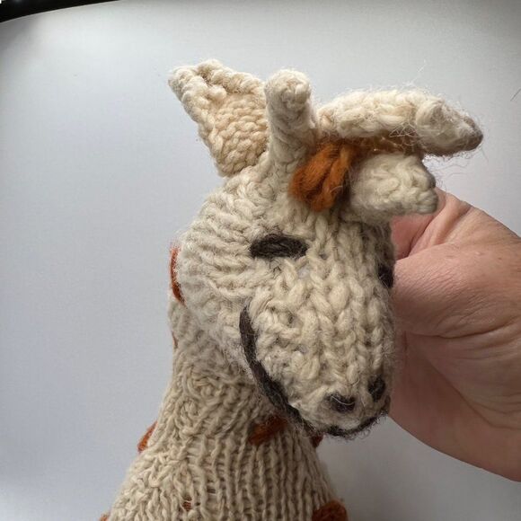 NWT Home spun Giraffe Wool Hand Knitted Rural Women in Kenya Collectors - Picture 7 of 13